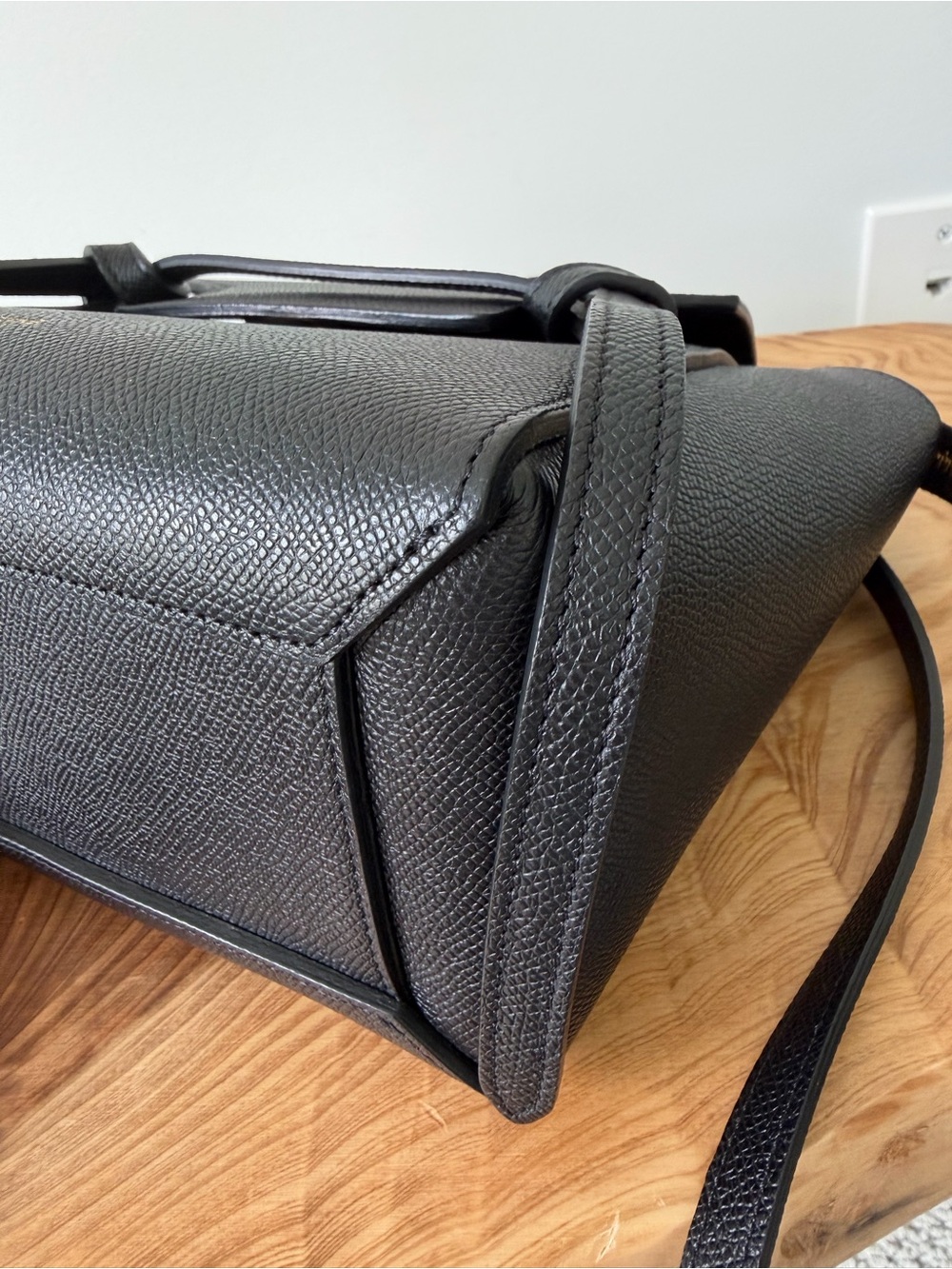 CELINE nano black grained belt bag - Picture 5 of 13